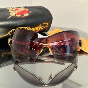 Ed Hardy Burgundy Sunglasses